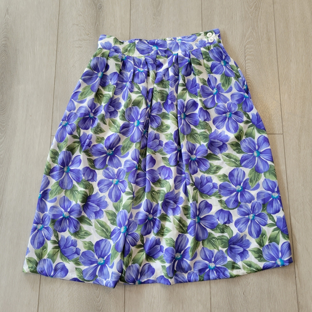 Floral Purple A-line skirt